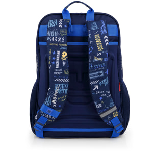 Mochila adaptable a carro Gabol SKULL azul y resistente al agua