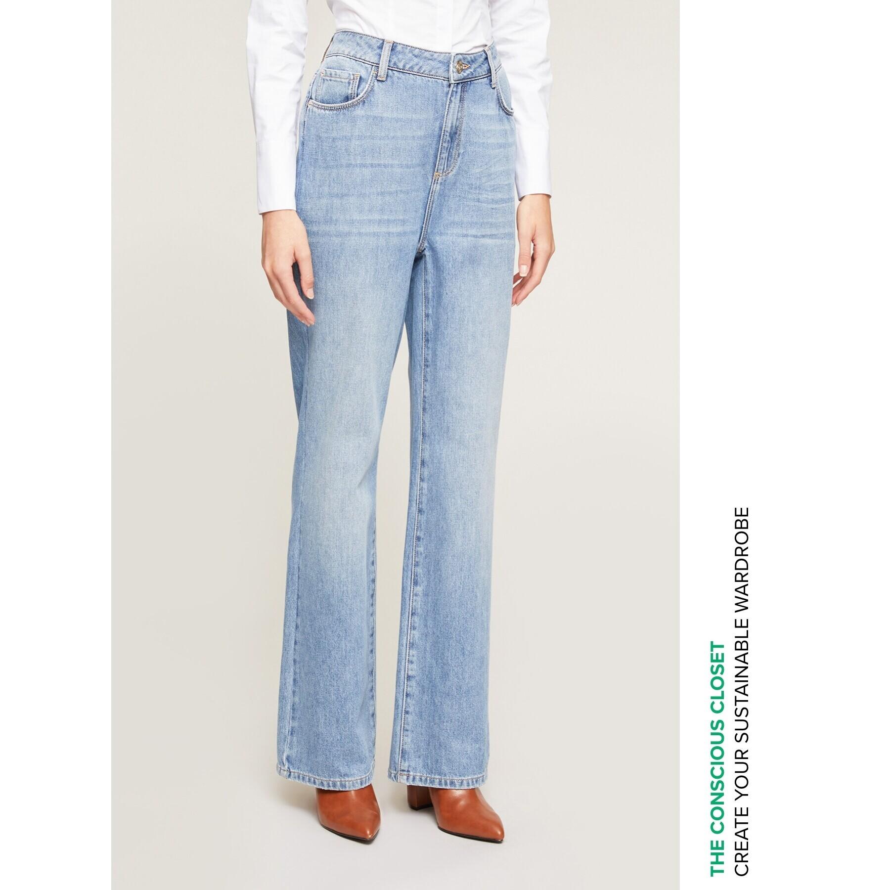 Motivi - Vaqueros wide leg medium wash - Azul