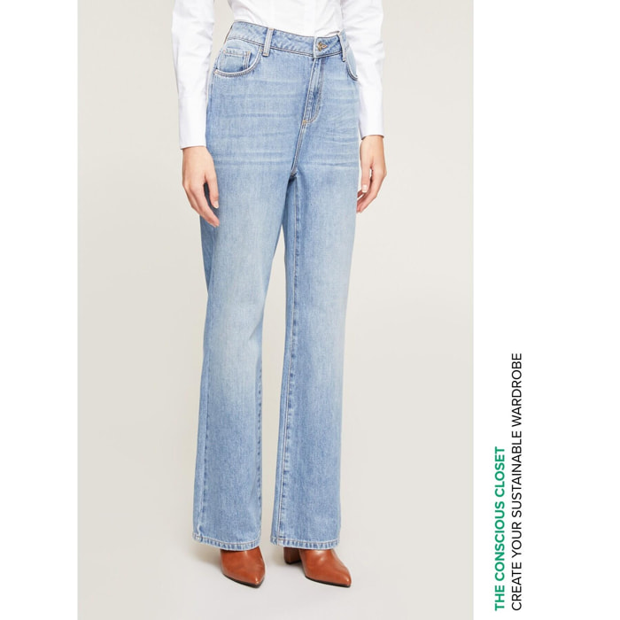 Motivi - Vaqueros wide leg medium wash - Azul