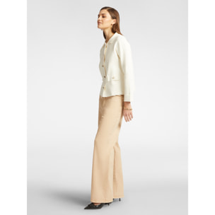 Elena Mirò - Chaqueta tricot con botones - Blanco