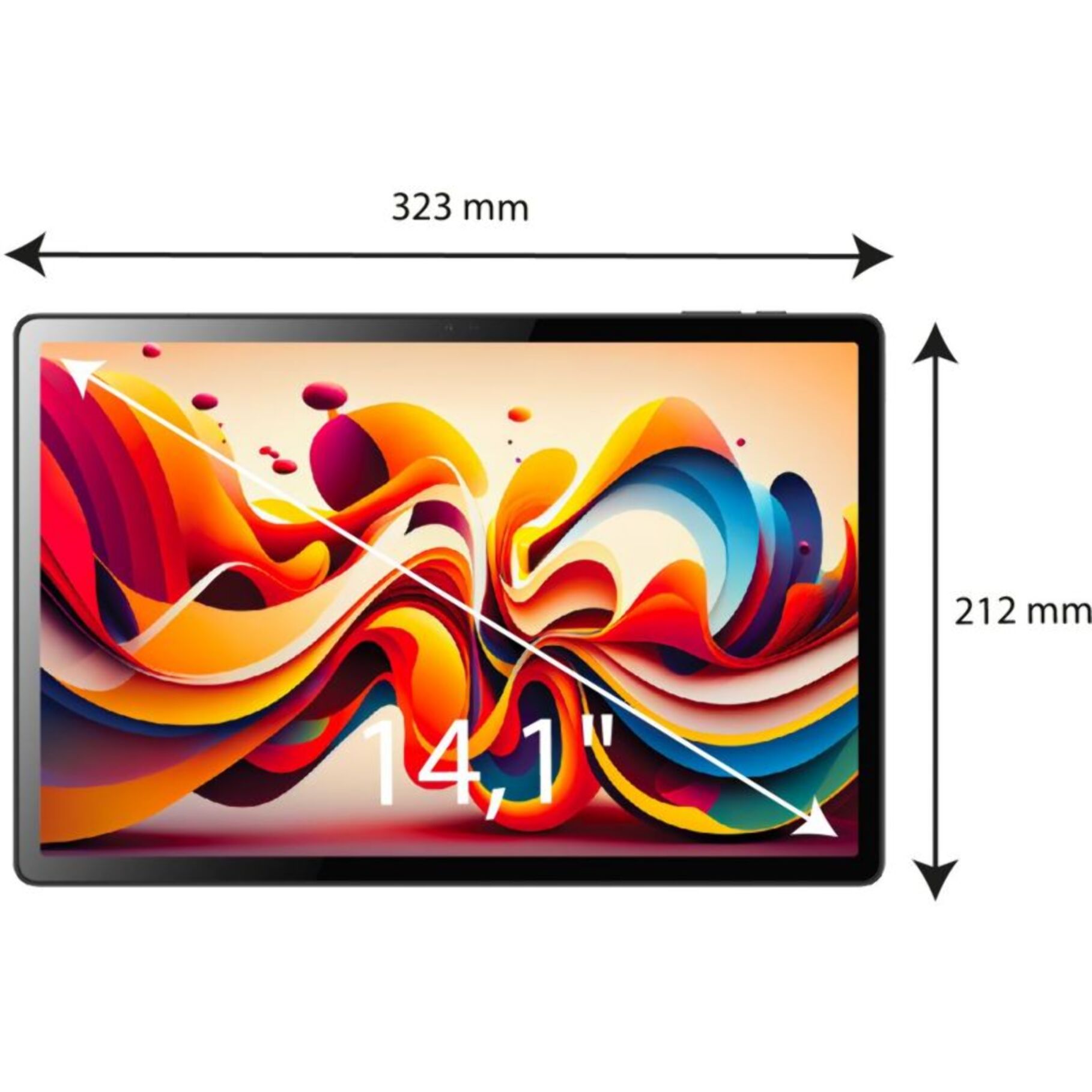 Tablette Android LOGICOM 14.1'' 4/128Go Noir FHD
