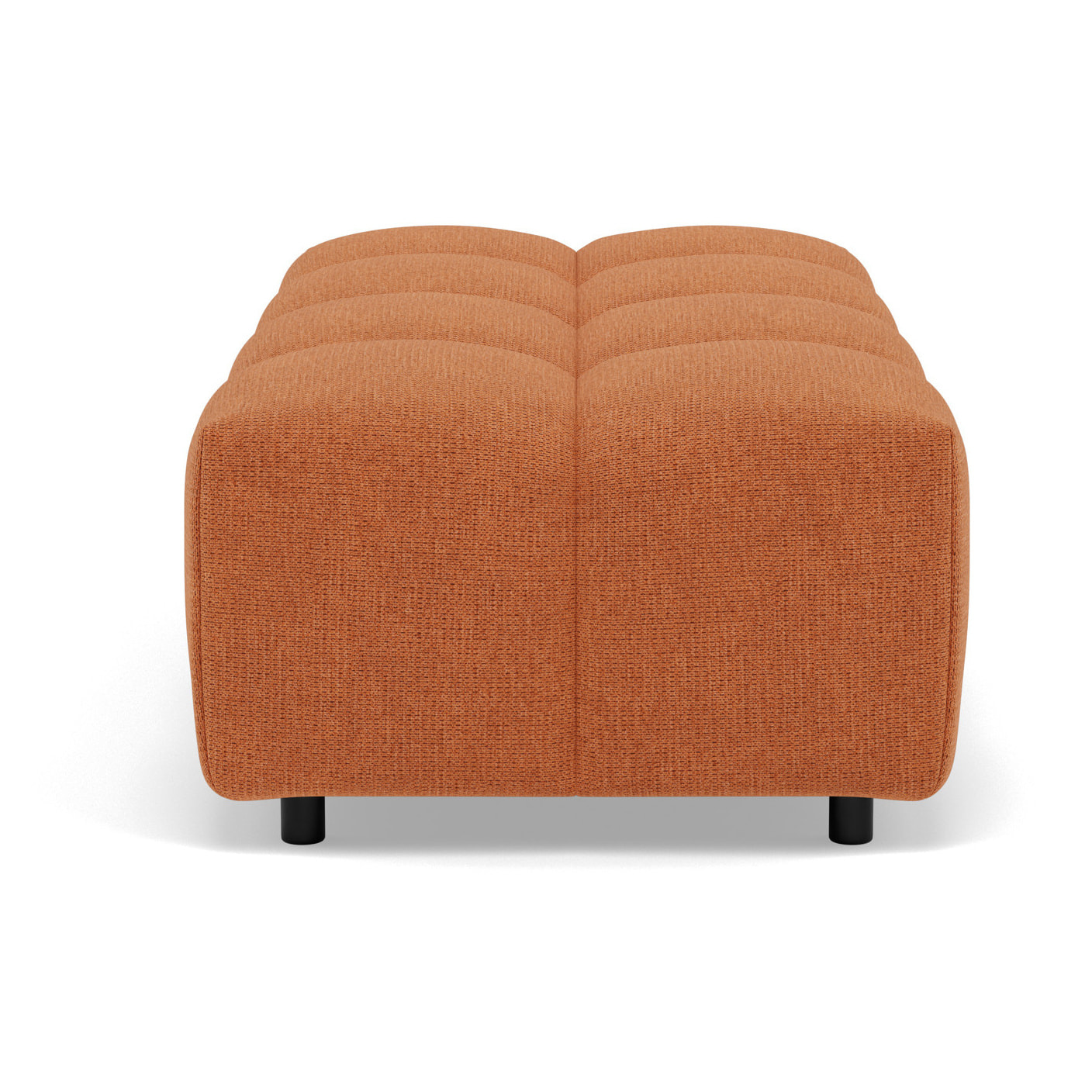Adelaide - pouf en tissu texturé - Terracotta