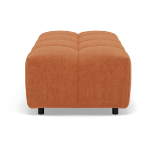Adelaide - pouf en tissu texturé - Terracotta