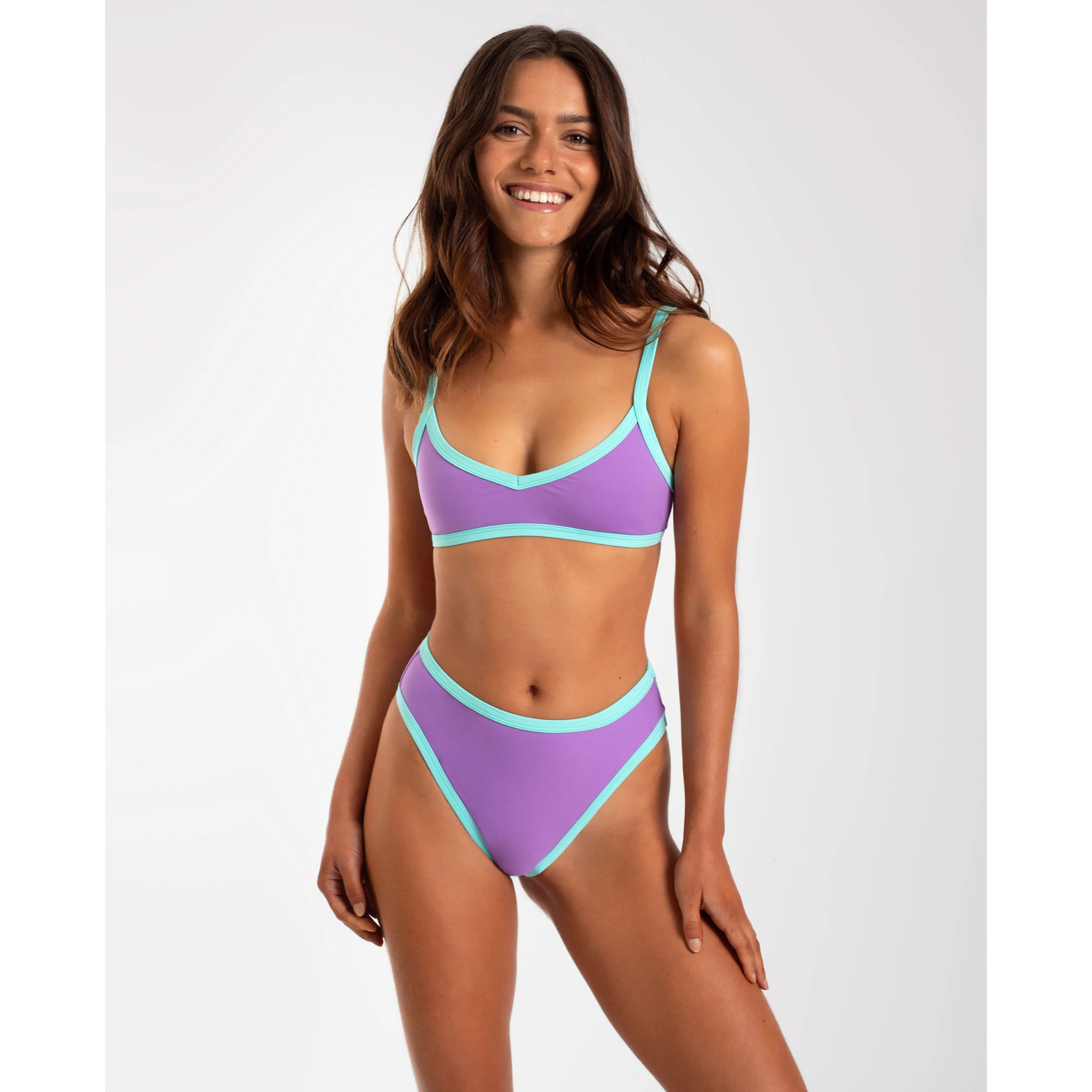 BIKINI MORAIRA top · LAVANDA Y TURQUESA