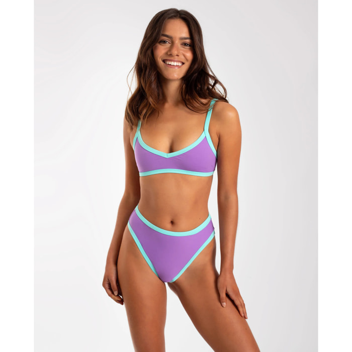BIKINI MORAIRA top · LAVANDA Y TURQUESA
