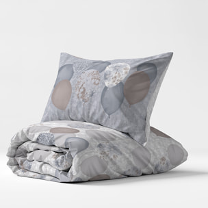 Parure copripiumino palloncini grigio