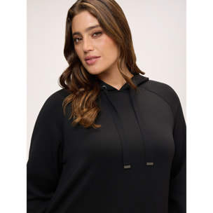 Fiorella Rubino - Vestito in felpa con gonna in pizzo - Nero