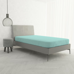LENZUOLO SOTTO CON ANGOLI MAX COLOR, 100% COTONE MADE IN ITALY - PIAZZA E MEZZA FRANCESE