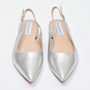 Ballerine slingback in simil pelle verniciata