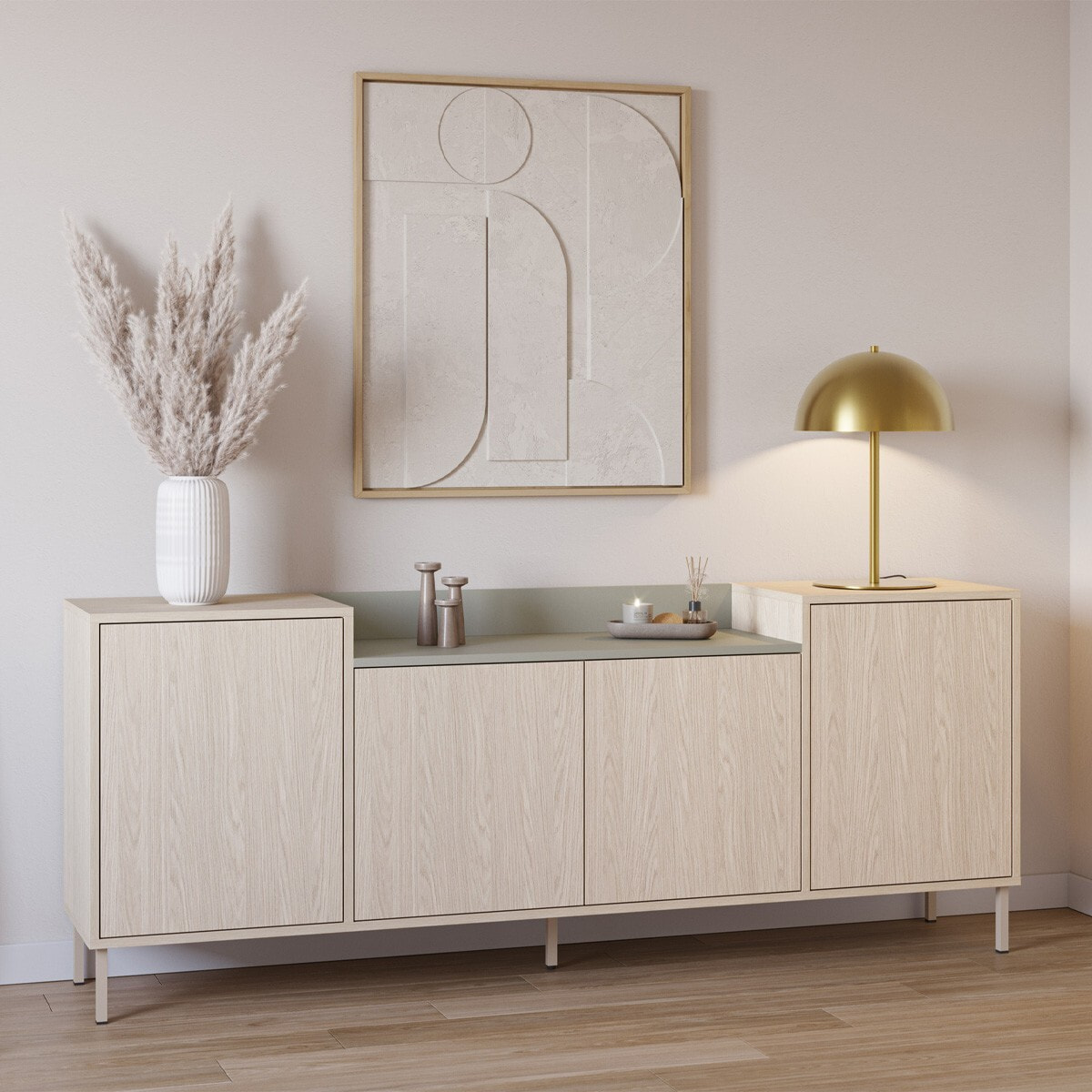 Buffet 4 portes bicolore - AMOS