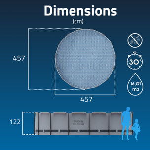 Bestway Piscine hors sol - Ronde - Steel Pro Max - 457 x 122 cm - Sans accessoires