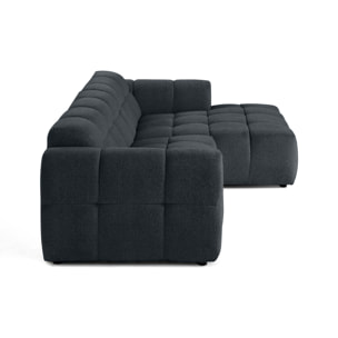 Ray - canapé d'angle droit - 4 places - en tissu texturé - Gris