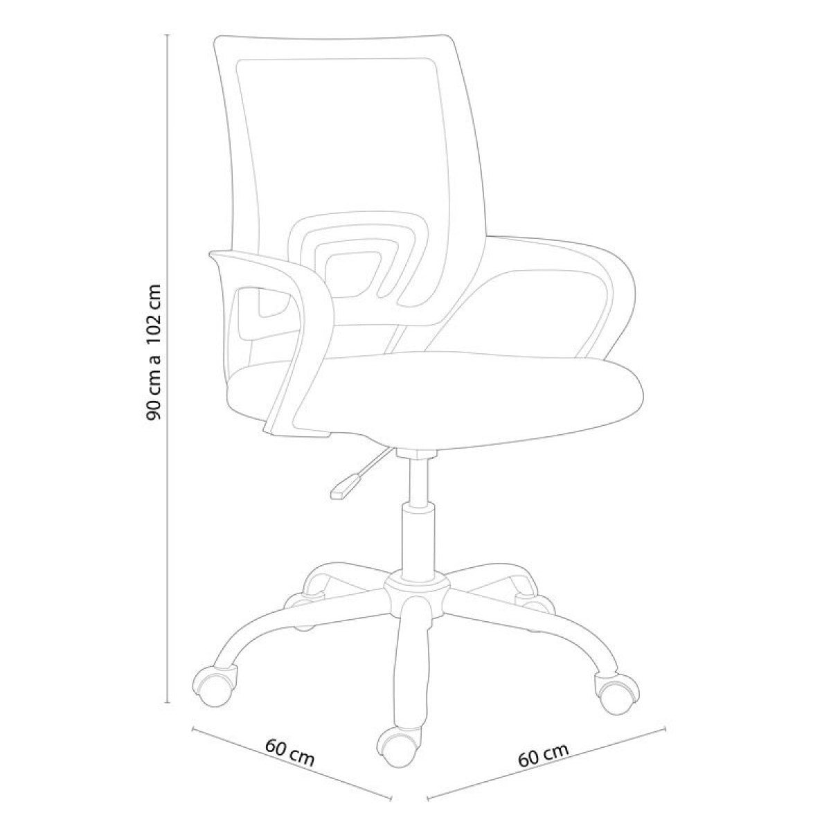 Silla de oficina Vita Negro - Gris Vita