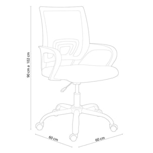 Silla de oficina Vita Negro - Gris Vita