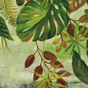Poster Feuillage tropical Affiche sous cadre noir