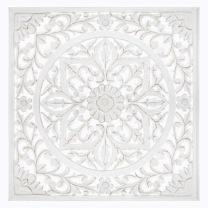 Decoracion de pared de forma talleda color blanco L. 90,6 x 90,6 cm