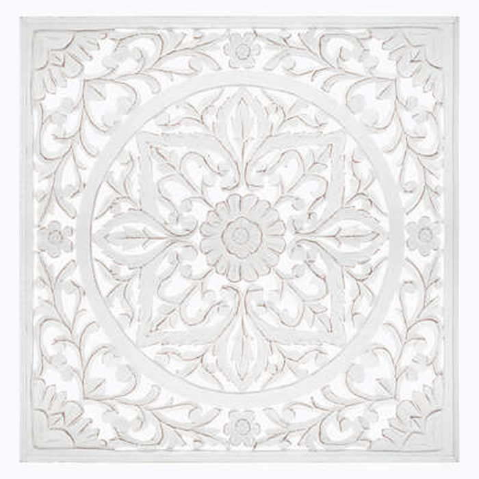 Decoracion de pared de forma talleda color blanco L. 90,6 x 90,6 cm