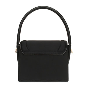 Mini bag donna nera in tessuto