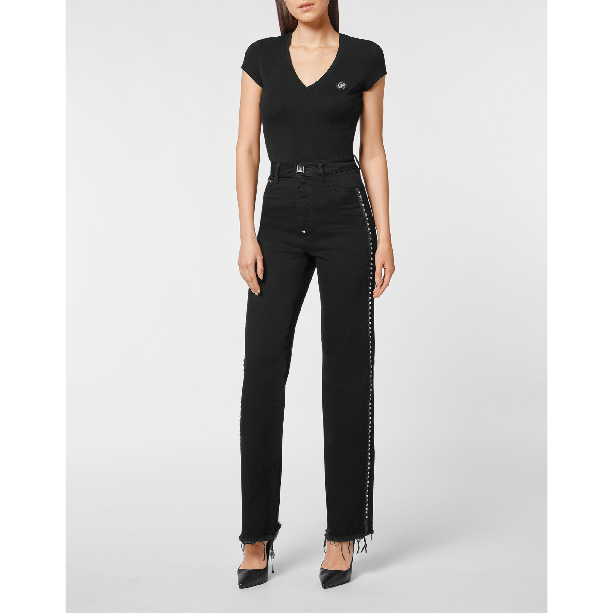 PHILIPP PLEIN Vaqueros de pata ancha