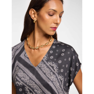 Elena Mirò - Blusa dalla stampa foulard - Nero