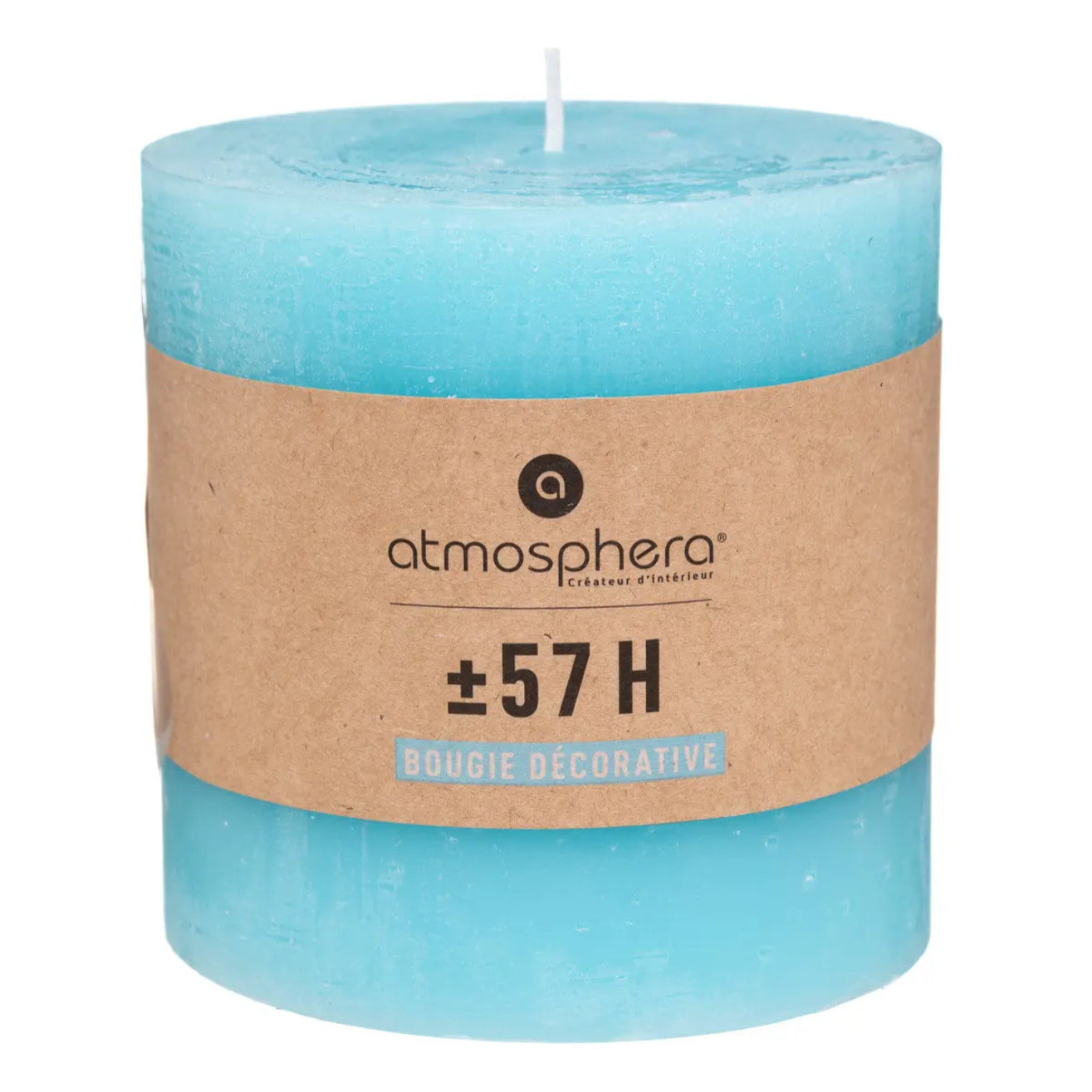 Bougie rustique - bleu turquoise - 663g