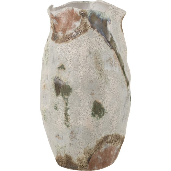 J-Line vase Lune Texture Cylindre - argile - mixte