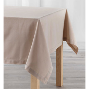 Nappe rectangulaire en coton uni - Beige