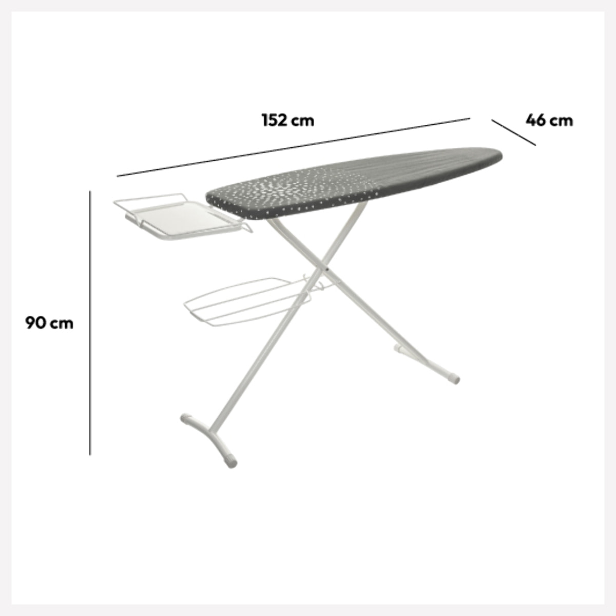 Table à repasser 124x40cm
