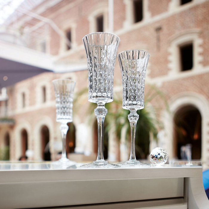 6 Copas de Champan 15 cl Lady Diamond - Cristal d'Arques