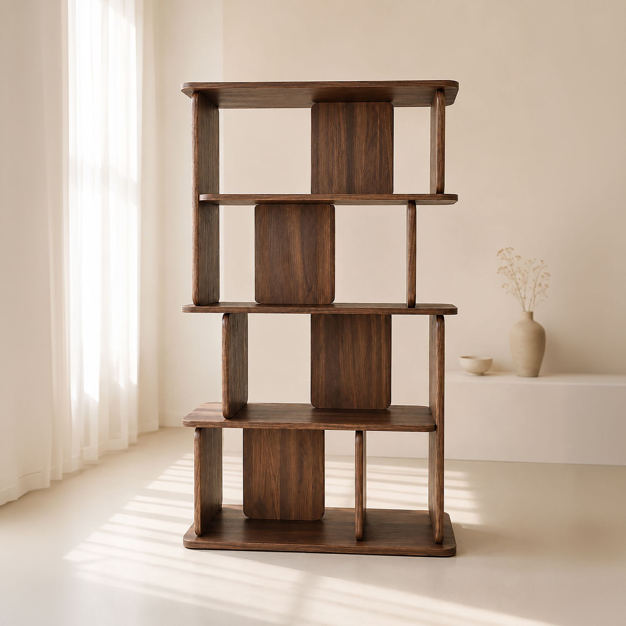 Etagère 110cm effet bois marron OREE