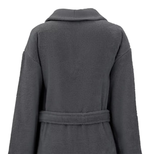 Peignoir pur coton 420 g/m² uni anthracite Elea carbone
