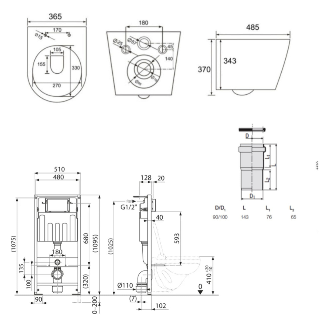 Pack WC bâti-support Villeroy & Boch + WC Infinitio rimless + Abattant softclose + Plaque blanche + Set d'habillage