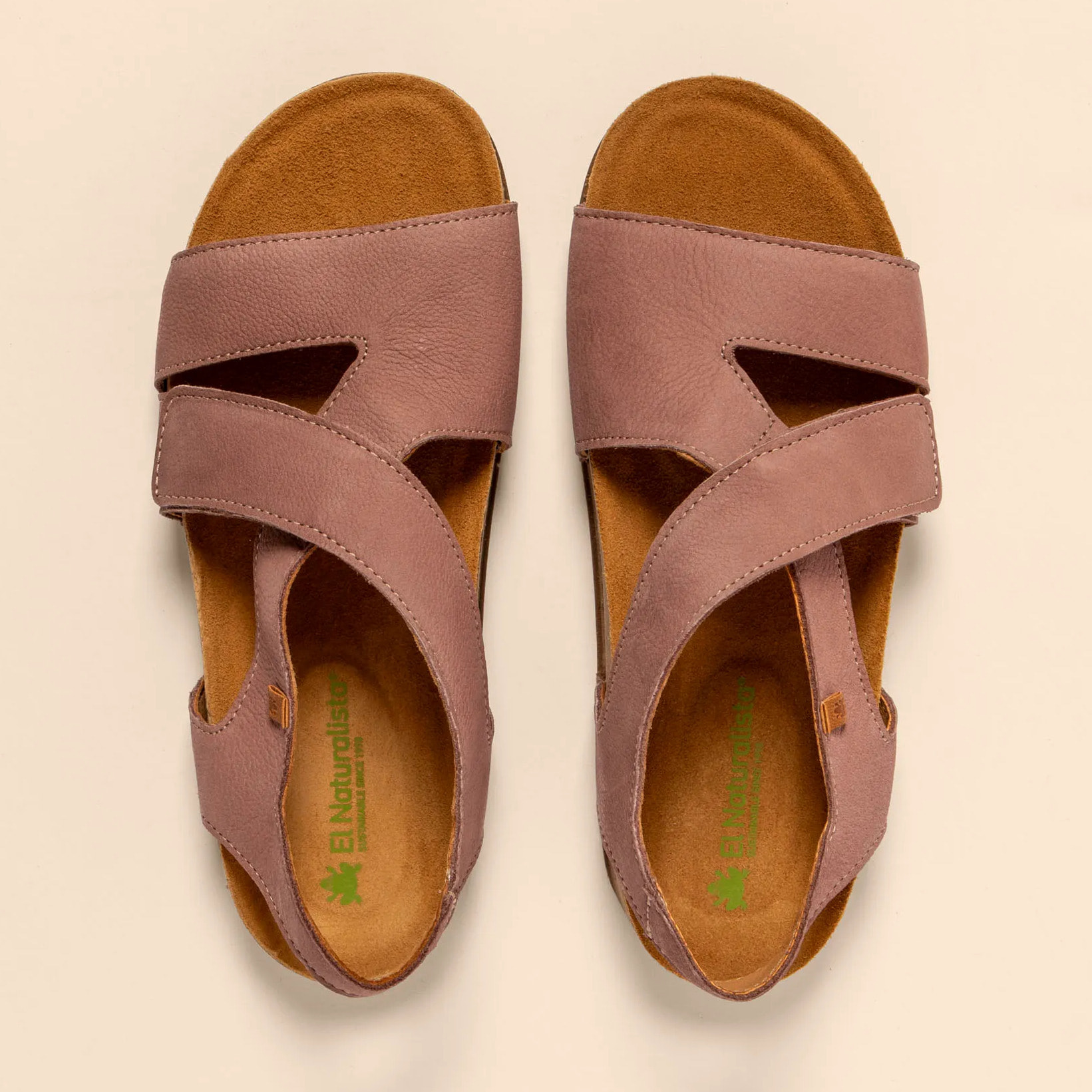 Sandalias N5799 NOBUCK LAVADO MALVA / BALANCE color Malva