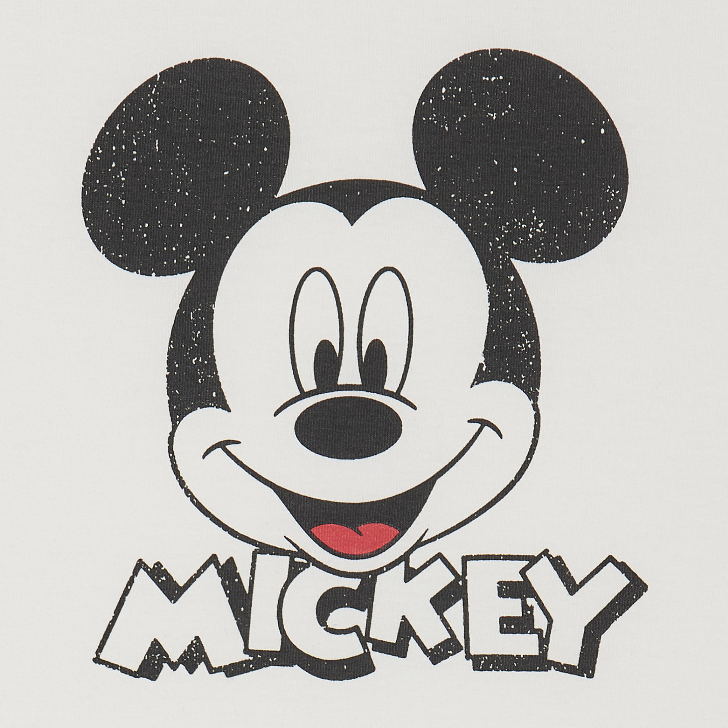 Canotta cropped slim fit con stampa Mickey Mouse