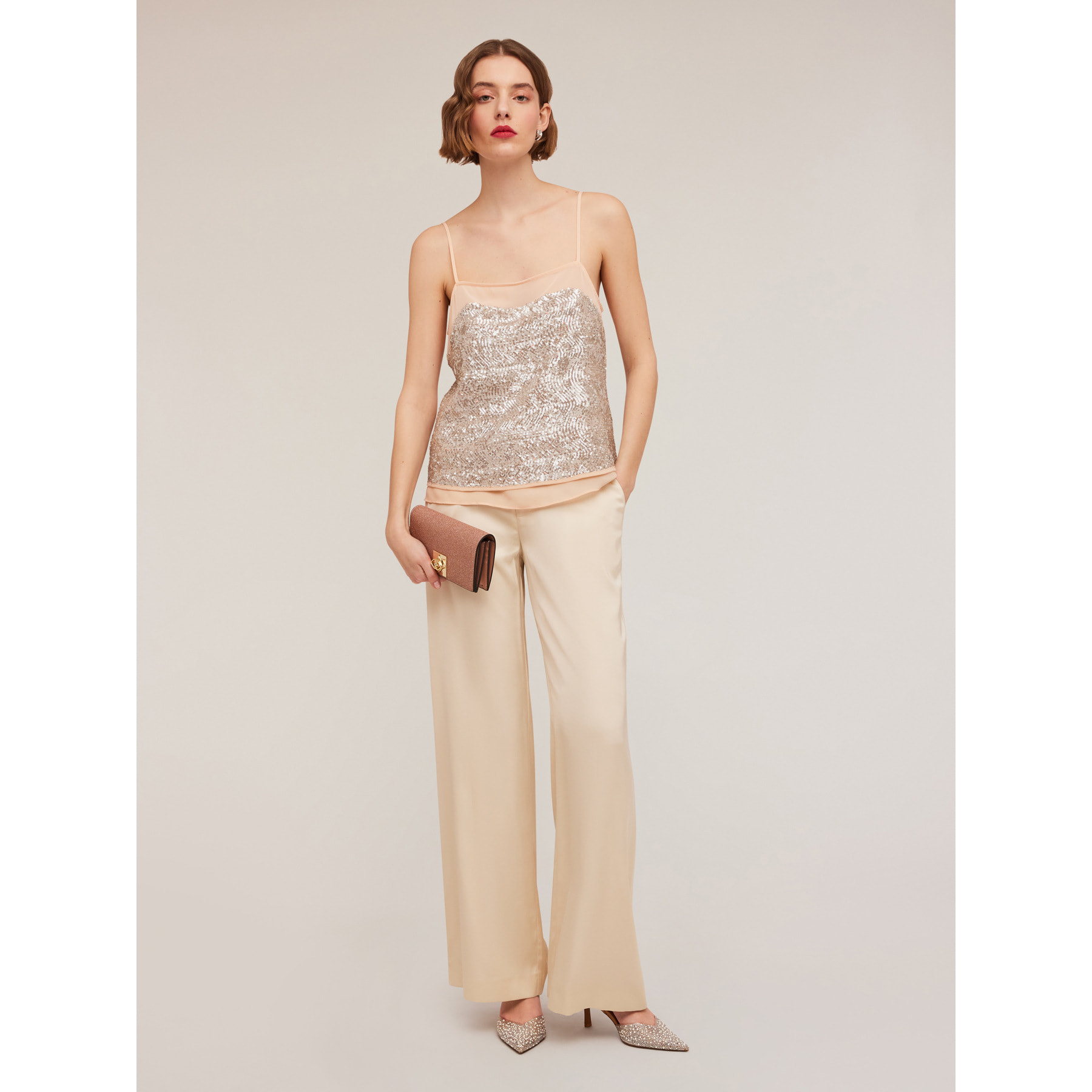 Motivi - Top full paillettes - Rosa