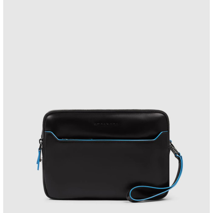 Piquadro Pochette porta iPad®mini con tracolla rimovibile e chiusura di sicurezza a impronta digitale