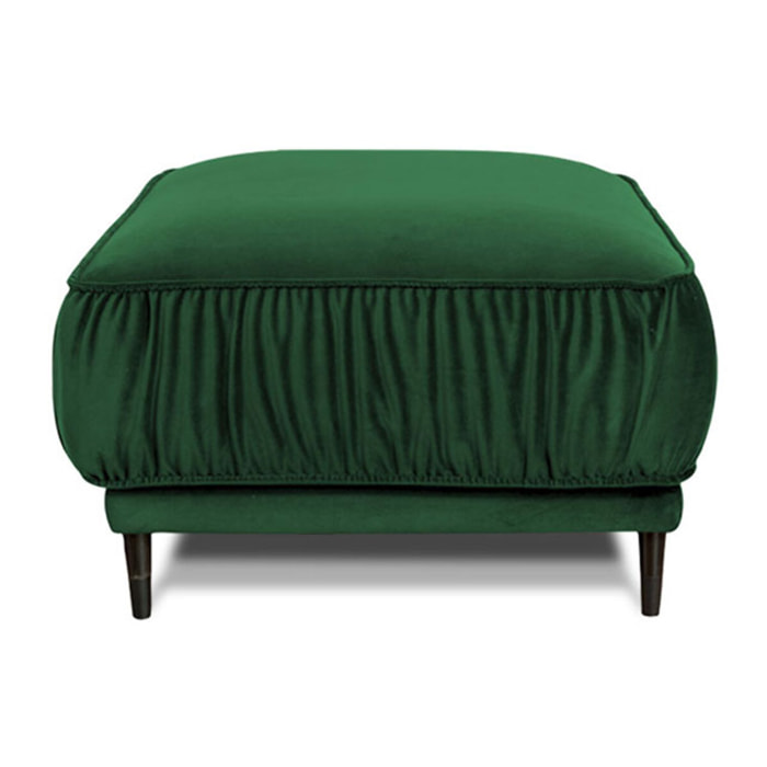 Pouf taille S Fiorenzo Velours Vert