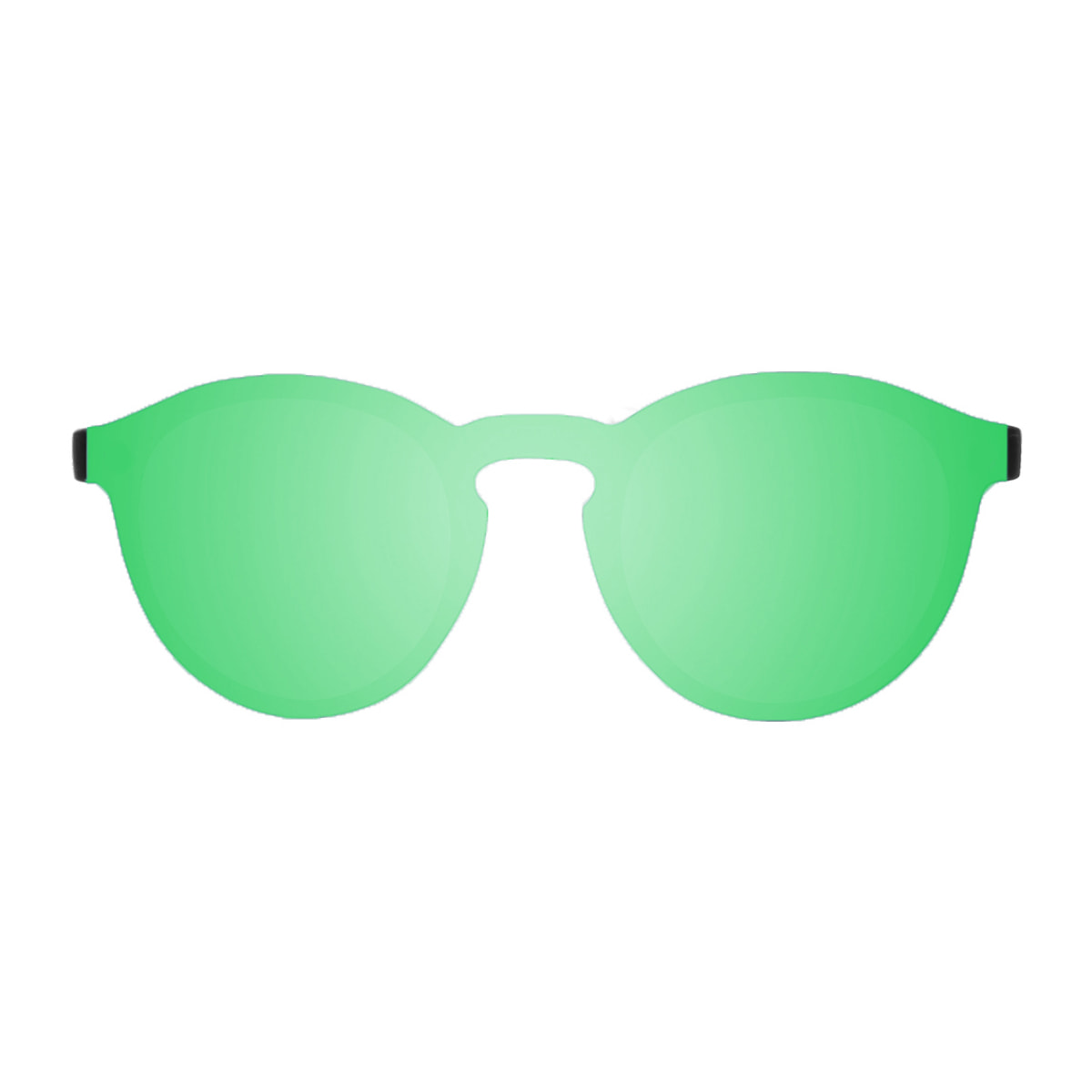 Gafas de sol PALO ALTO RIGA - Negro mate / Plana verde revo