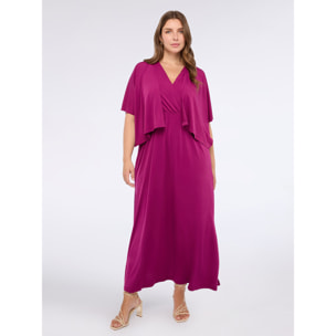 Fiorella Rubino - Coprispalle in jersey con maniche kimono - Fucsia