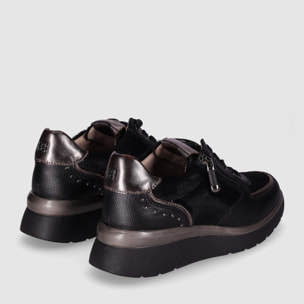 Deportivos de Piel - Negro - Tacón: 5 cm