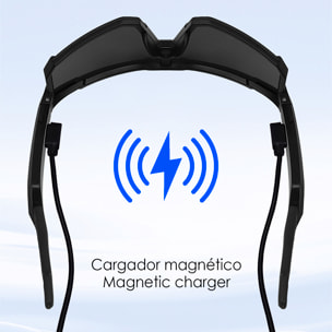 Gafas deportivas inteligentes QY PRO 1. Asistente de voz inteligente, traducción en tiempo real de más de 100 idiomas, control de música/llamadas y lentes UV400.