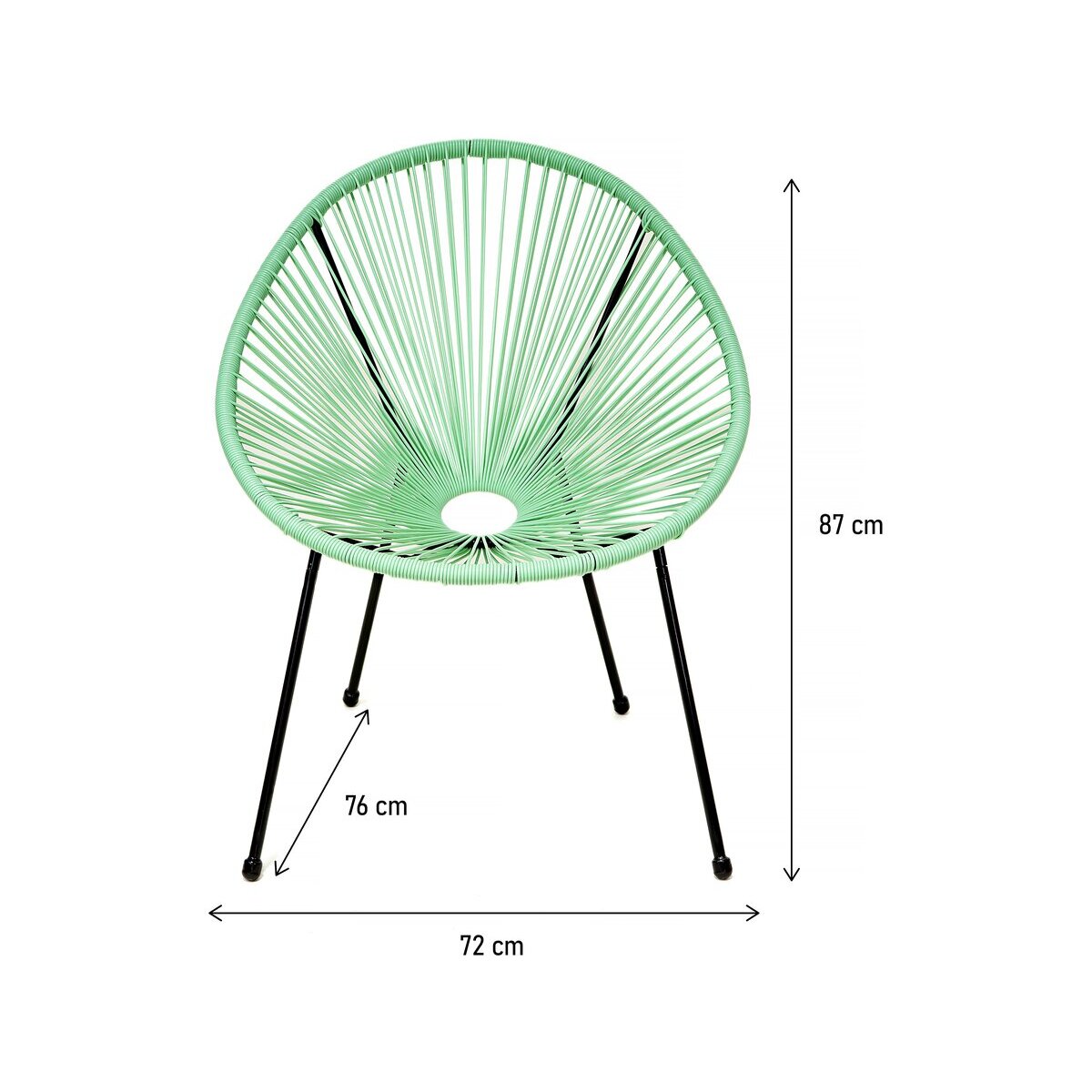 Lot de 2 fauteuils de jardin "Ania" - Vert