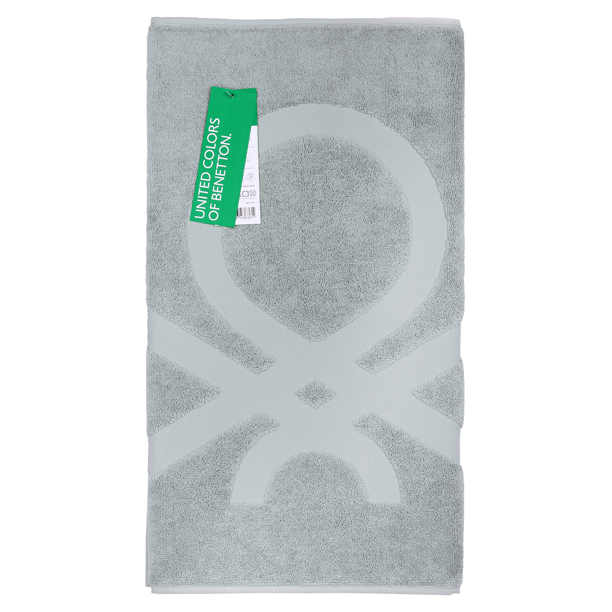 Alfombra de baño 50x80cm 750gsm 100%algodon gris casa benetton