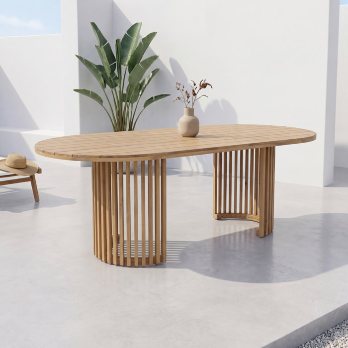 Table de jardin bois d'acacia 6 places ALORA