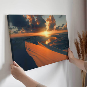 Tableau mer Coucher de soleil sur les lagunes Toile imprimée