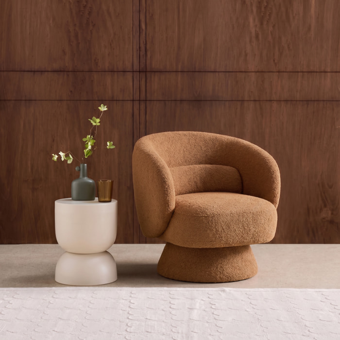 Fauteuil pivotant 360° tissu ELIAS