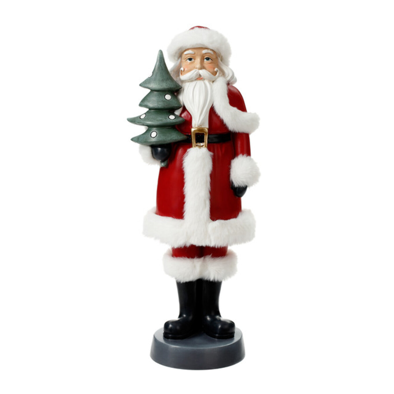 Babbo Natale Nicolaus con albero e pelliccia