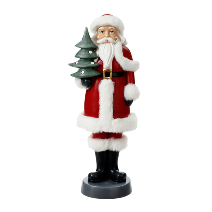 Babbo Natale Nicolaus con albero e pelliccia