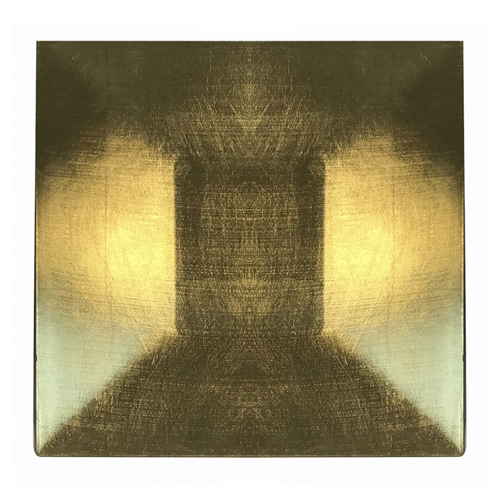 DAM  Vassoio natalizio liscio quadrato 30*30cm 30x2x30cm. Colore:Oro