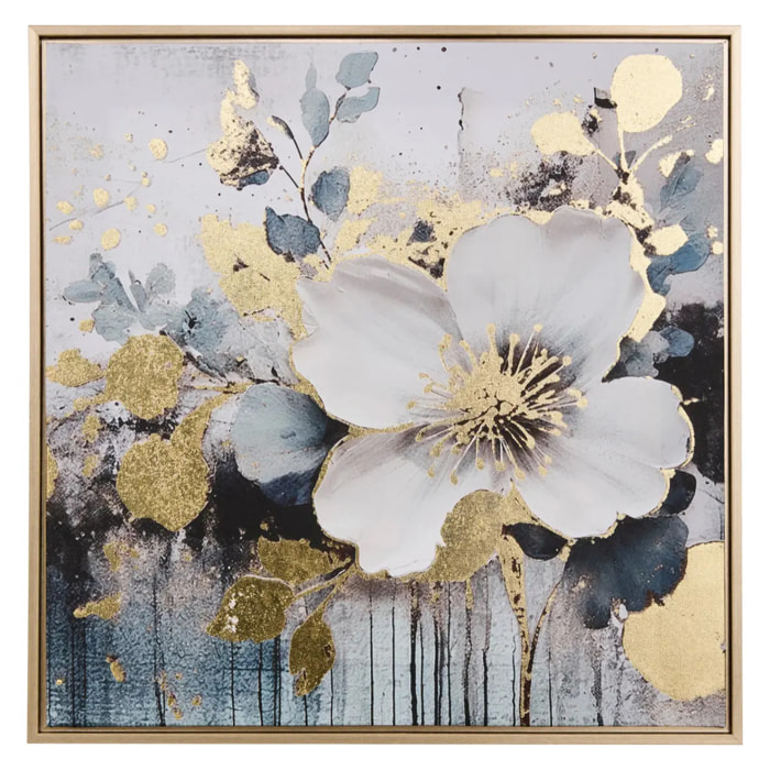 Toile imprimée encadrée Jiho bleu 50x50cm